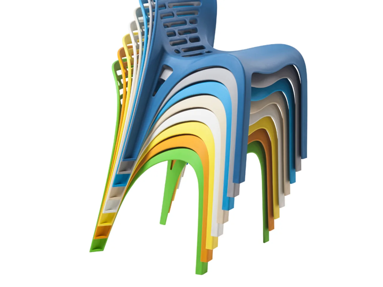 Blow-Moulded Chairs by YIMIGA — moulded seating, studio photograph